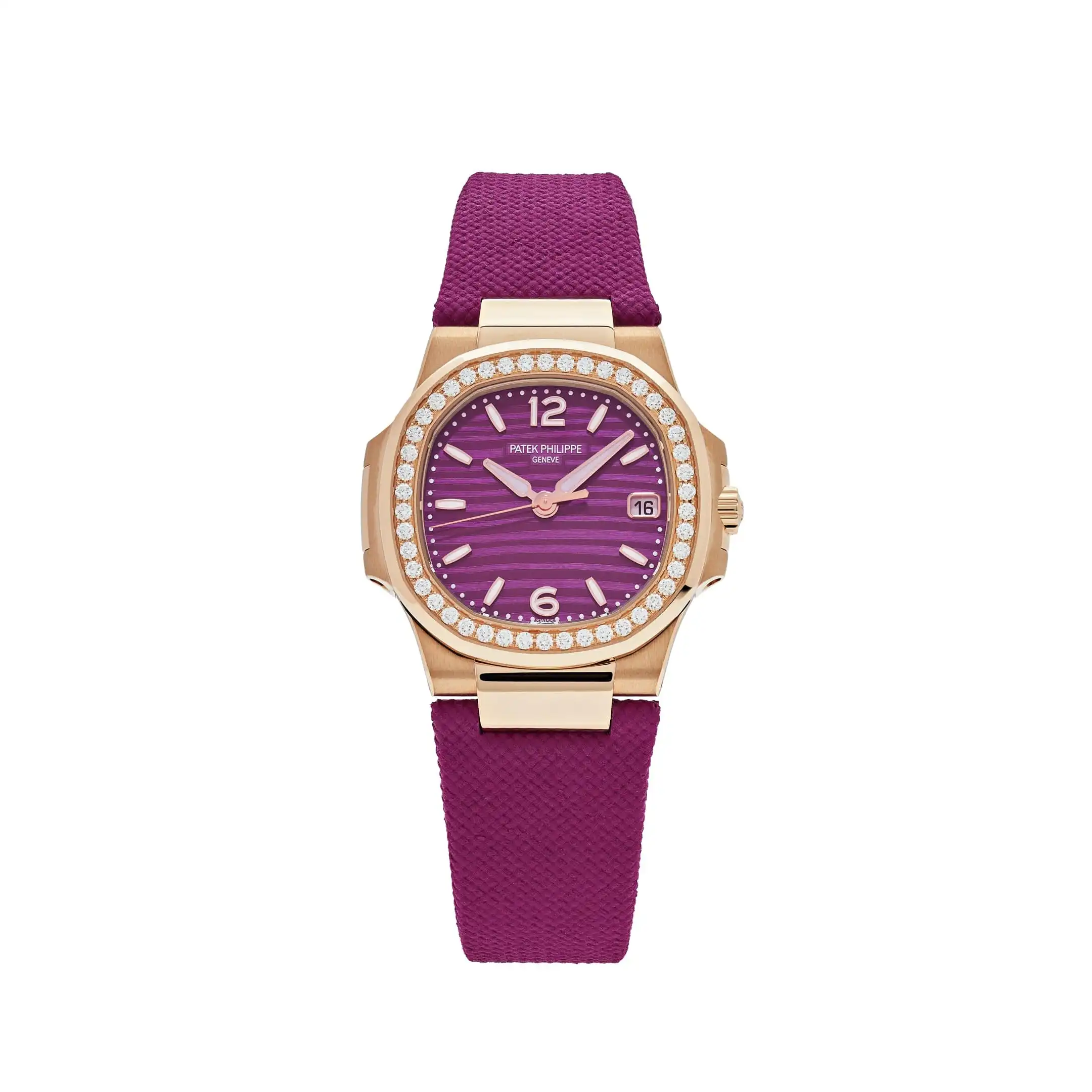 2zo1nkjlhgu.webp Replica Patek Philippe Nautilus 7010R-013 'Ladies' Rose Gold Purple Dial Diamond Bezel - Image 1