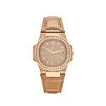 Replica Patek Philippe Nautilus 7010R-012 'Ladies' Quartz Rose Gold Diamond Bezel