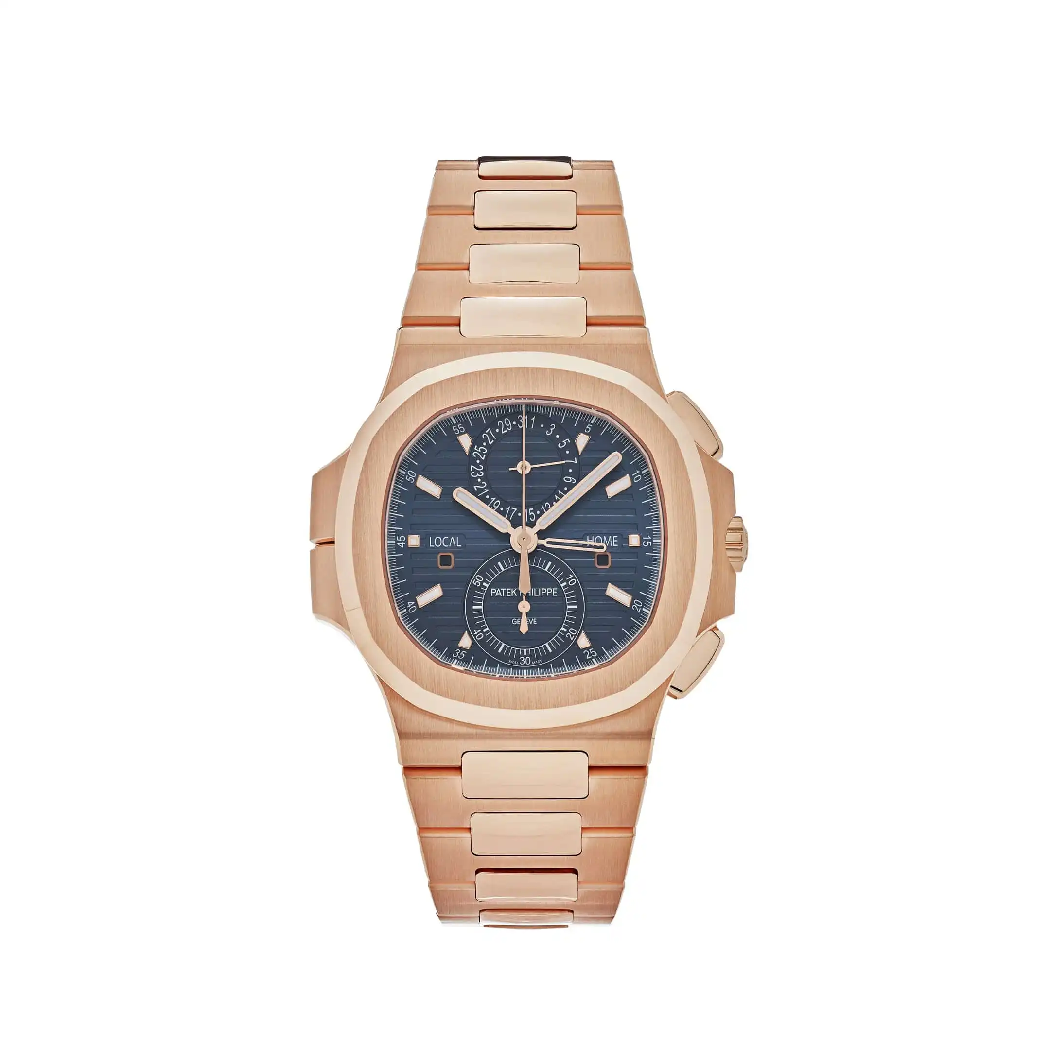 dmquz4iytpl.webp Replica Patek Philippe Nautilus 5990/1R-001 Travel Time Flyback Chronograph Rose Gold Blue Dial - Image 1