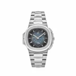 Replica Patek Philippe Nautilus 5990/1A-011 'Travel Time' Flyback Chronograph Stainless Steel Blue Dial