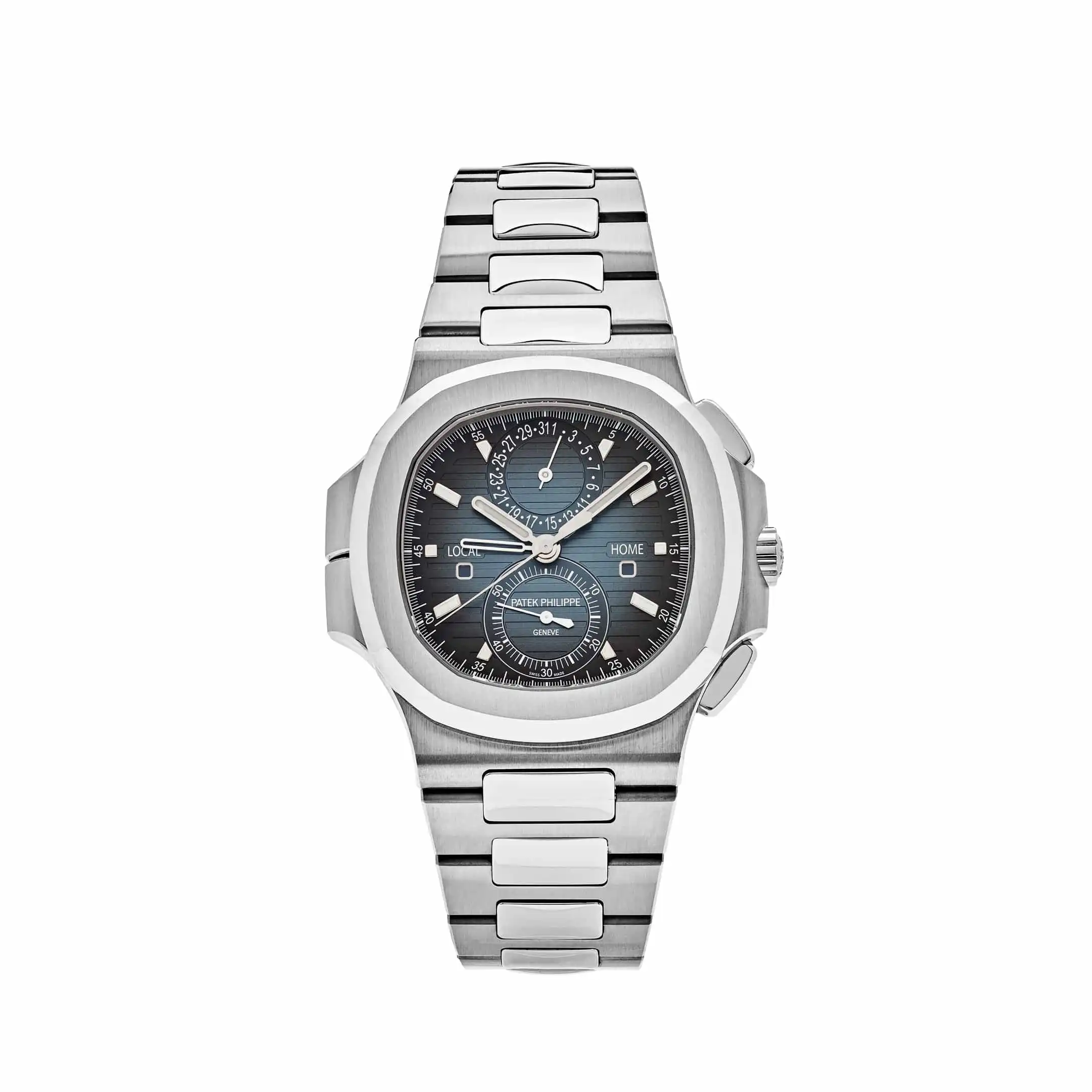 j5swshgqn1k.webp Replica Patek Philippe Nautilus 5990/1A-011 'Travel Time' Flyback Chronograph Stainless Steel Blue Dial - Image 1