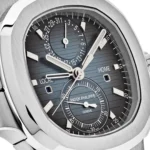 Replica Patek Philippe Nautilus 5990/1A-011 'Travel Time' Flyback Chronograph Stainless Steel Blue Dial - Image 5