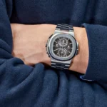 Replica Patek Philippe Nautilus 5990/1A-001 'Tiffany u0026 Co.' Travel Time Chronograph Stainless Steel - Image 2