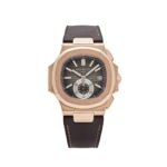 Replica Patek Philippe Nautilus 5980R-001 Chronograph Date Rose Gold Brown Dial