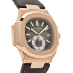 Replica Patek Philippe Nautilus 5980R-001 Chronograph Date Rose Gold Brown Dial - Image 4