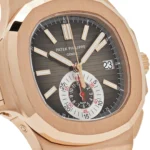 Replica Patek Philippe Nautilus 5980R-001 Chronograph Date Rose Gold Brown Dial - Image 5