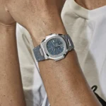 Replica Patek Philippe Nautilus 5980/60G-001 Flyback Chronograph White Gold Blue-Gray Dial - Image 2