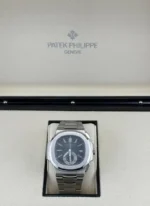 Replica Patek Philippe Nautilus 5980/1A-001 Chronograph Stainless Steel Blue Dial - Image 2