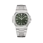 Replica Patek Philippe Nautilus 5711/1300A Stainless Steel Green Dial Diamond