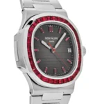 Replica Patek Philippe Nautilus 5711/112P-001 Platinum Grey Dial Ruby Bezel - Image 4