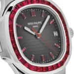 Replica Patek Philippe Nautilus 5711/112P-001 Platinum Grey Dial Ruby Bezel - Image 5