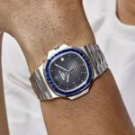 Replica Patek Philippe Nautilus 5711/111P-001 Platinum Blue Sapphire - Image 2