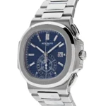 Replica Patek Philippe Nautilus 5976/1G-001 '40th Anniversary' Chronograph White Gold Blue Diamond Dial Limited Edition - Image 3