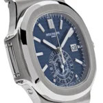 Replica Patek Philippe Nautilus 5976/1G-001 '40th Anniversary' Chronograph White Gold Blue Diamond Dial Limited Edition - Image 4