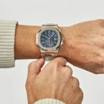 Replica Patek Philippe Nautilus 5976/1G-001 '40th Anniversary' Chronograph White Gold Blue Diamond Dial Limited Edition - Image 2