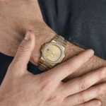 Replica Patek Philippe Nautilus 3800/5 Yellow Gold Glided Gold Diamond Dial - Image 2