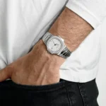 Replica Patek Philippe Nautilus 3800/4G-001 White Gold White Dial Diamond Set - Image 3