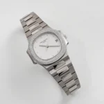 Replica Patek Philippe Nautilus 3800/4G-001 White Gold White Dial Diamond Set - Image 4