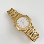Replica Patek Philippe Nautilus 3800/1J-001 Yellow Gold White Dial - Image 3