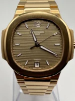 Replica Patek Philippe Nautilus 7118/1R-010 Tiffany u0026 Co. 'Ladies' Rose Gold Date - Image 3