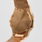 Replica Patek Philippe Nautilus 7010/1R-010 'Ladies' Rose Gold Brown Dial Diamond Bezel - Image 8