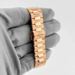 Replica Patek Philippe Nautilus 7010/1R-010 'Ladies' Rose Gold Brown Dial Diamond Bezel - Image 9