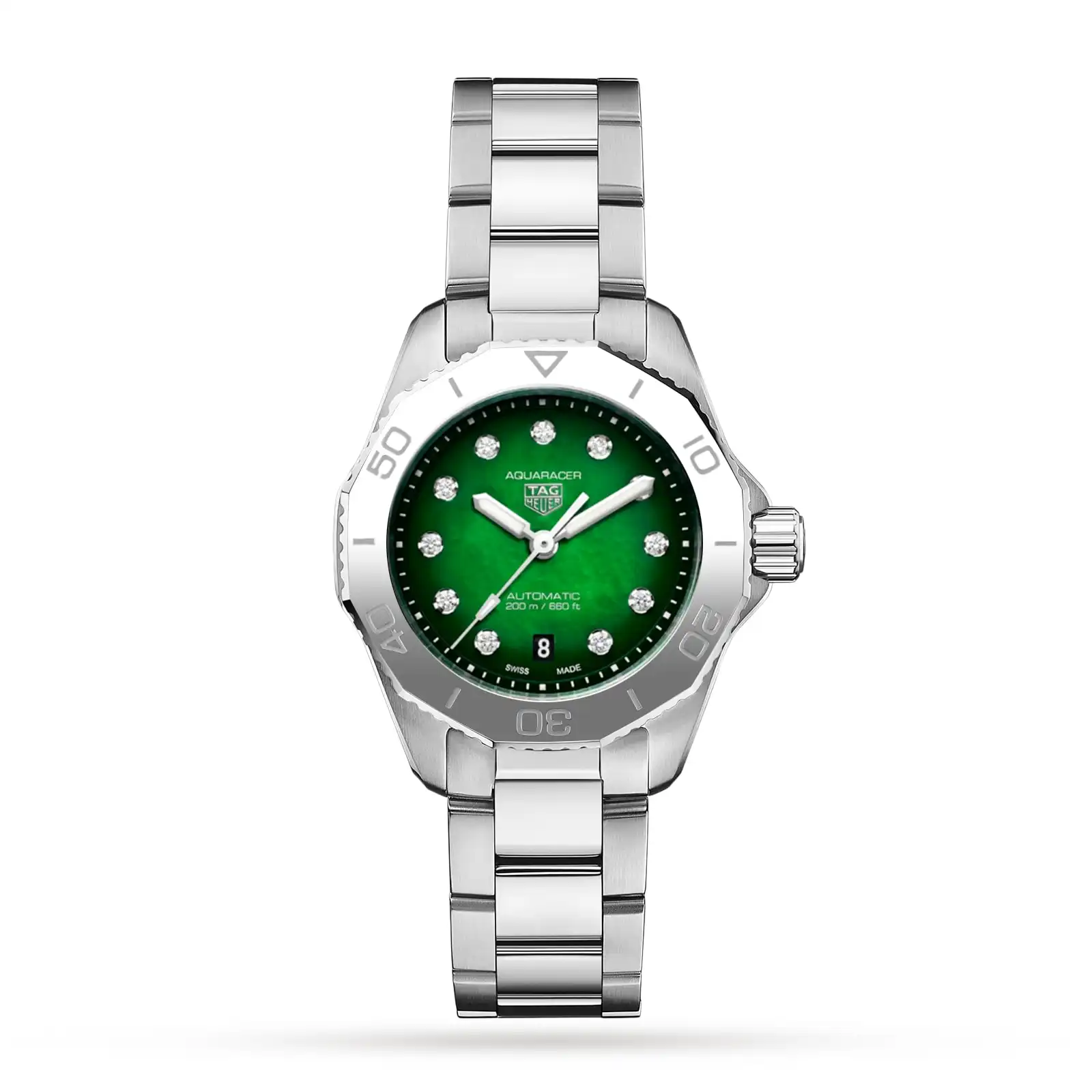 nudbp2l03a1.webp TAG Heuer Aquaracer Professional 200 30mm Ladies Replica Green WBP2415.BA0622 - Image 1