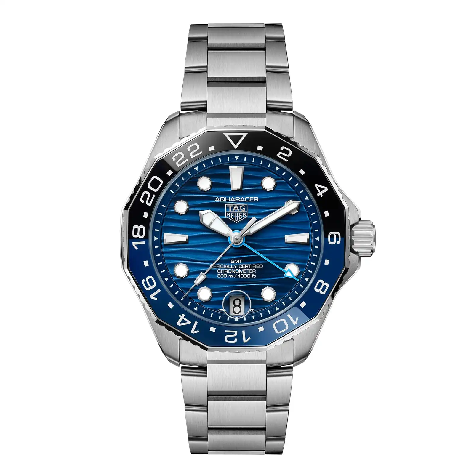 pjhwngwhqnv.webp TAG Heuer Aquaracer Professional 300 GMT 42mm Mens Replica Blue WBP5114.BA0013 - Image 1