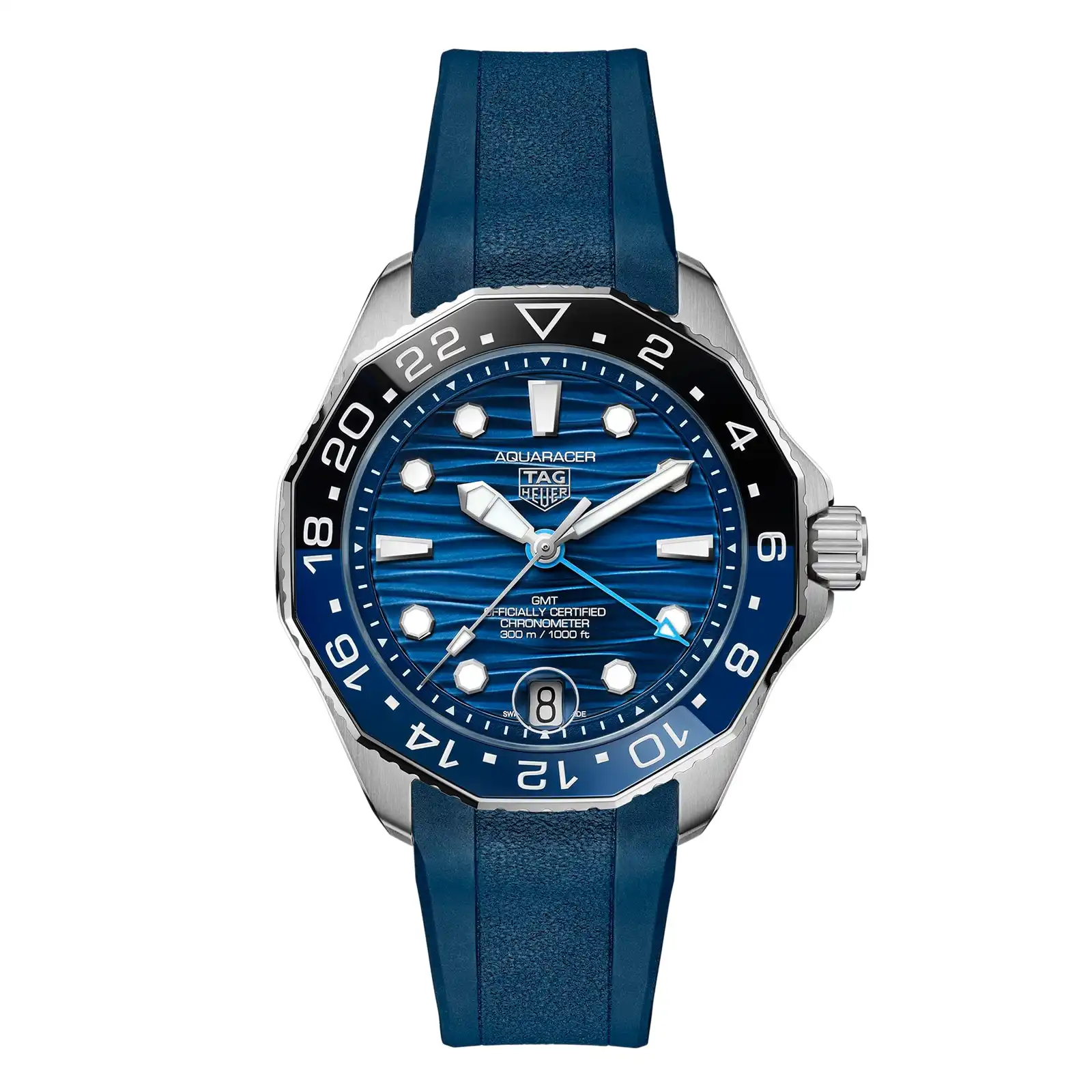 3mdjrefwlxt.webp TAG Heuer Aquaracer Professional 300 GMT 42mm Mens Replica Blue Rubber WBP5114.FT6259 - Image 1
