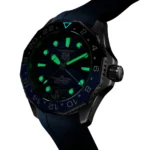 TAG Heuer Aquaracer Professional 300 GMT 42mm Mens Replica Blue Rubber WBP5114.FT6259 - Image 7