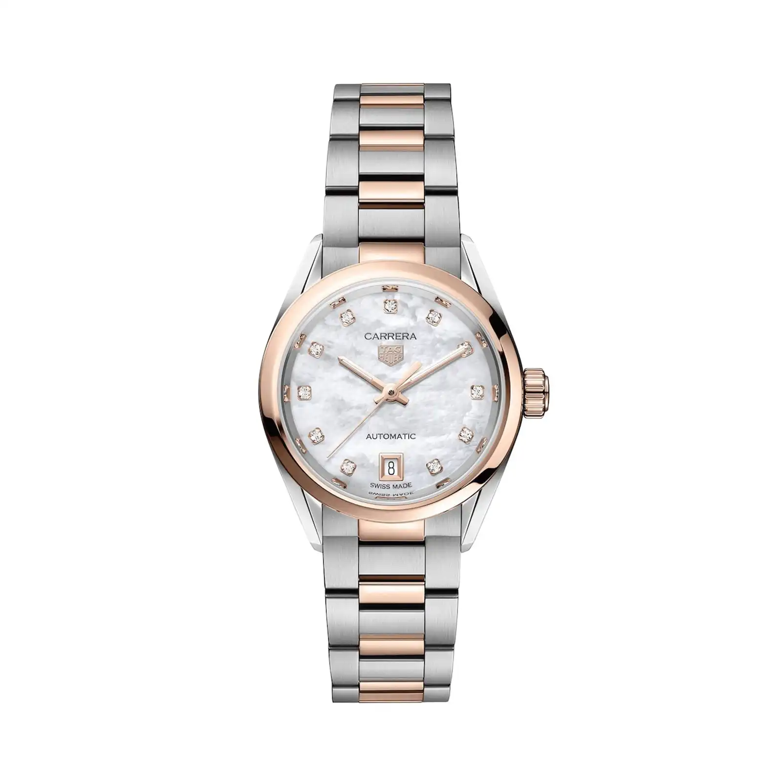 nhrh3h5pekm.webp TAG Heuer Carrera 29mm Bicolour Ladies Replica WBN2450.BD0569 - Image 1
