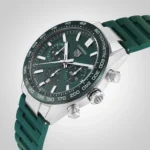 TAG Heuer Carrera Chronograph 44mm Mens Replica Green Rubber CBN2A1N.FT6238 - Image 7