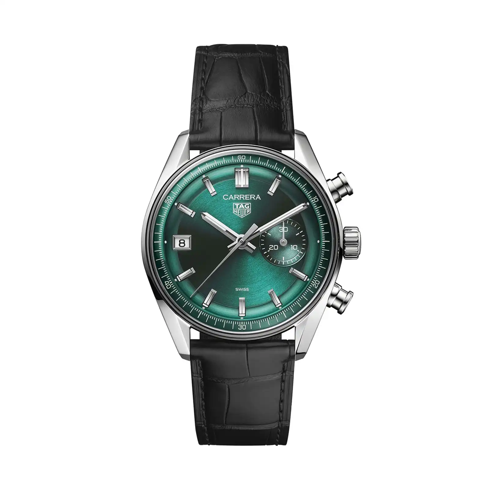 k1t2ztwxewl.webp TAG Heuer Carrera Chronograph 39mm Mens Replica Green CBS2211.FC6545 - Image 1