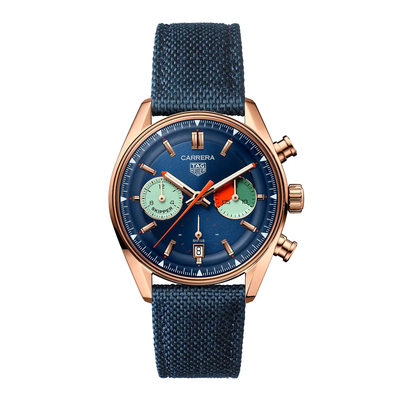 ai4a51qp1cx.webp TAG Heuer Carrera Skipper Chronograph 39mm Mens Replica Blue CBS2241.FN8023 - Image 1