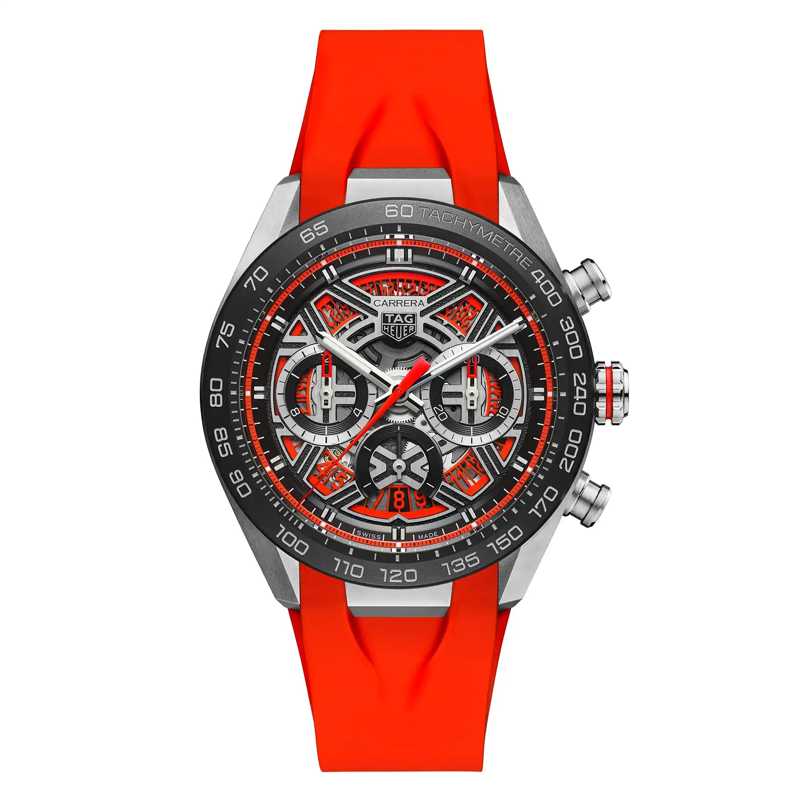 wqxf5vdkat2.webp TAG Heuer Carrera Chronograph Extreme Sport 44mm Mens Replica Red CBU2082.FT6275 - Image 1