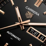 TAG Heuer Carrera Day-Date 41mm Mens Replica Black Rose Gold WDA2111.BD0001 - Image 3