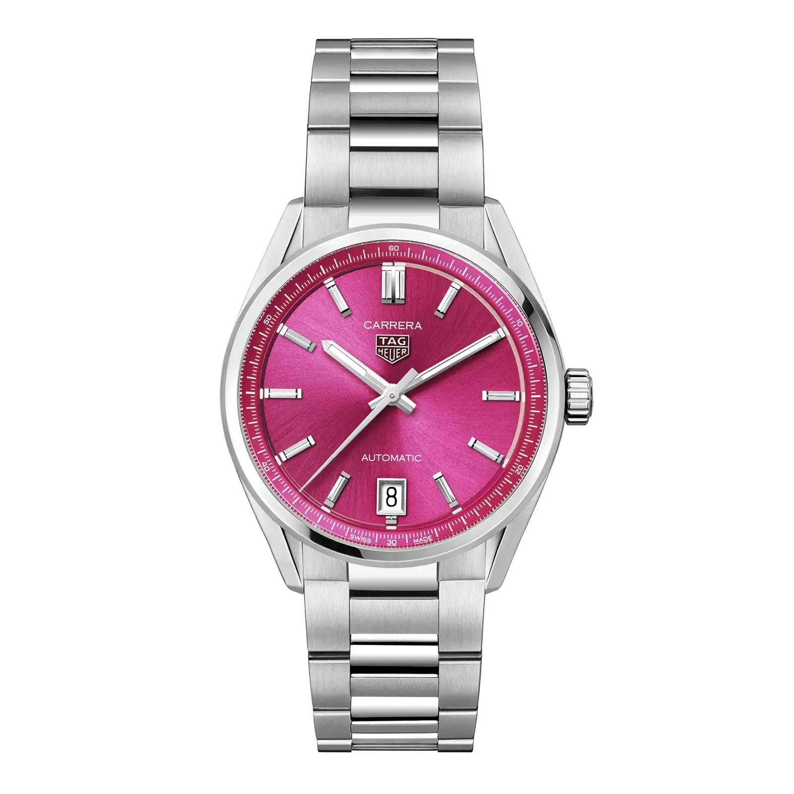 3pqpad5p4ny.webp TAG Heuer Carrera Date 36mm Unisex Replica Pink WBN2313.BA0001 - Image 1