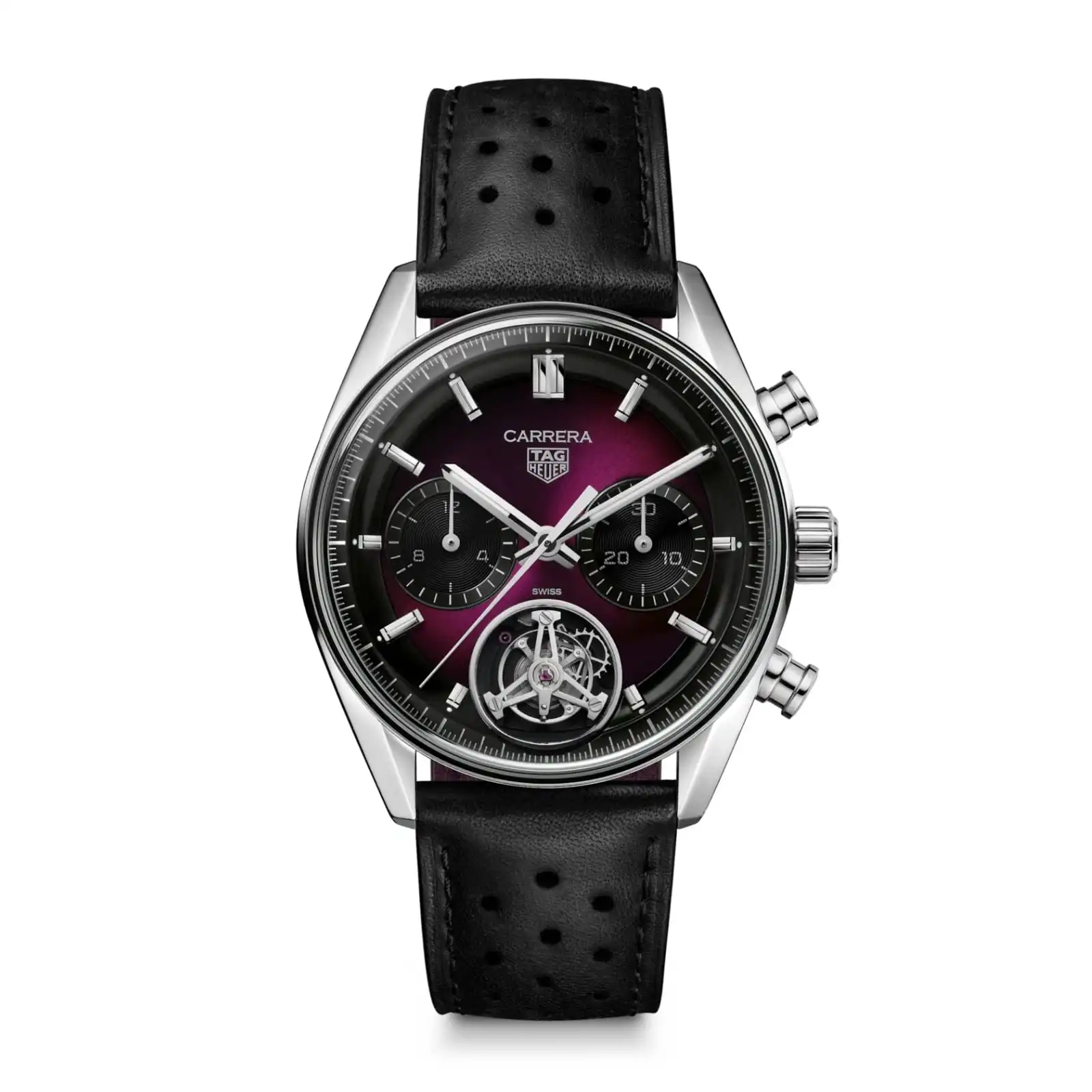 h4nlr2f2kwg.webp TAG Heuer Carrera Glassbox Tourbillon Limited Edition 42mm Mens Replica Purple CBS5017.FC6605 - Image 1