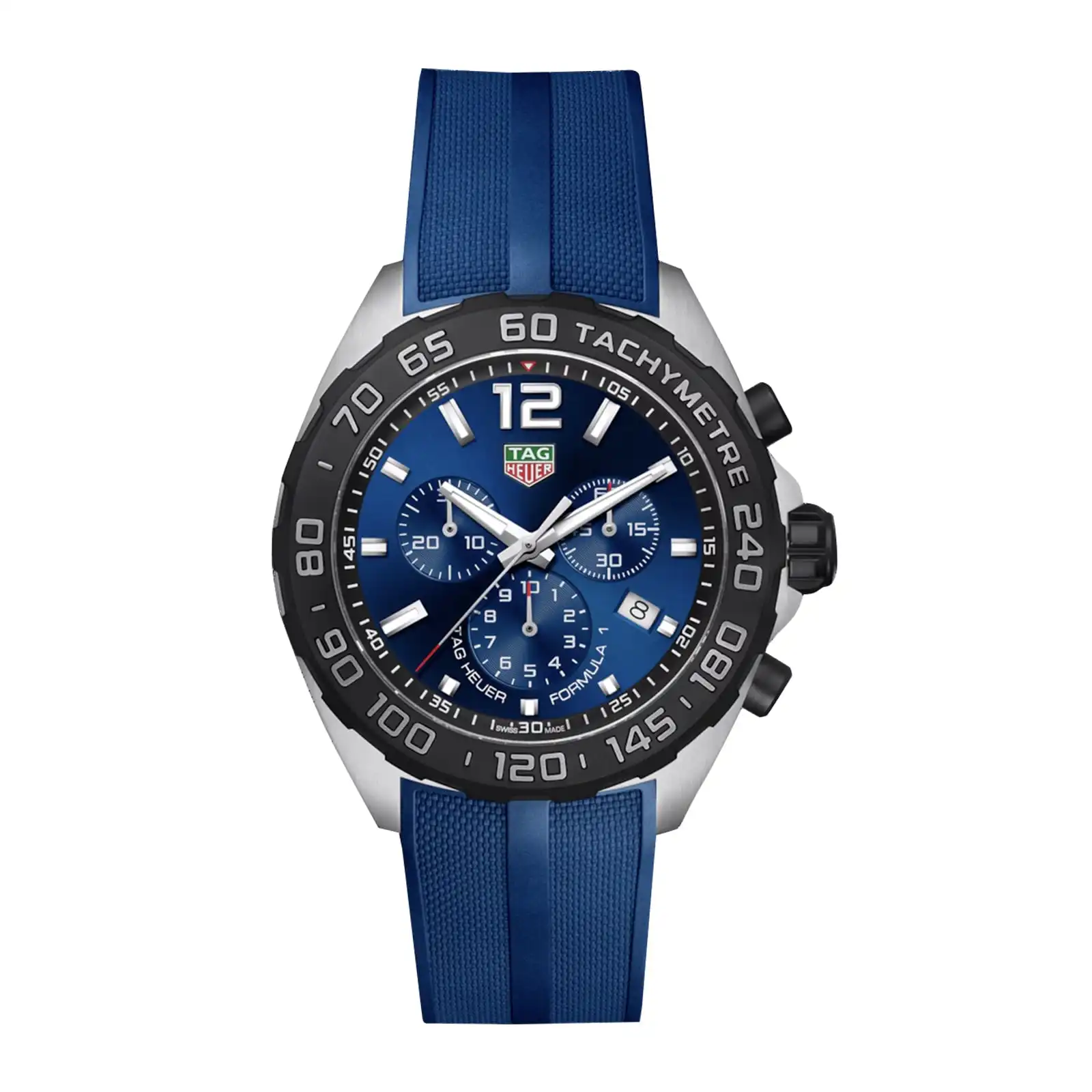 kjdazyfvixj.webp TAG Heuer Formula 1 Quartz Chronograph 200M 43mm Mens Replica Blue Rubber CAZ101AV.FT8077 - Image 1