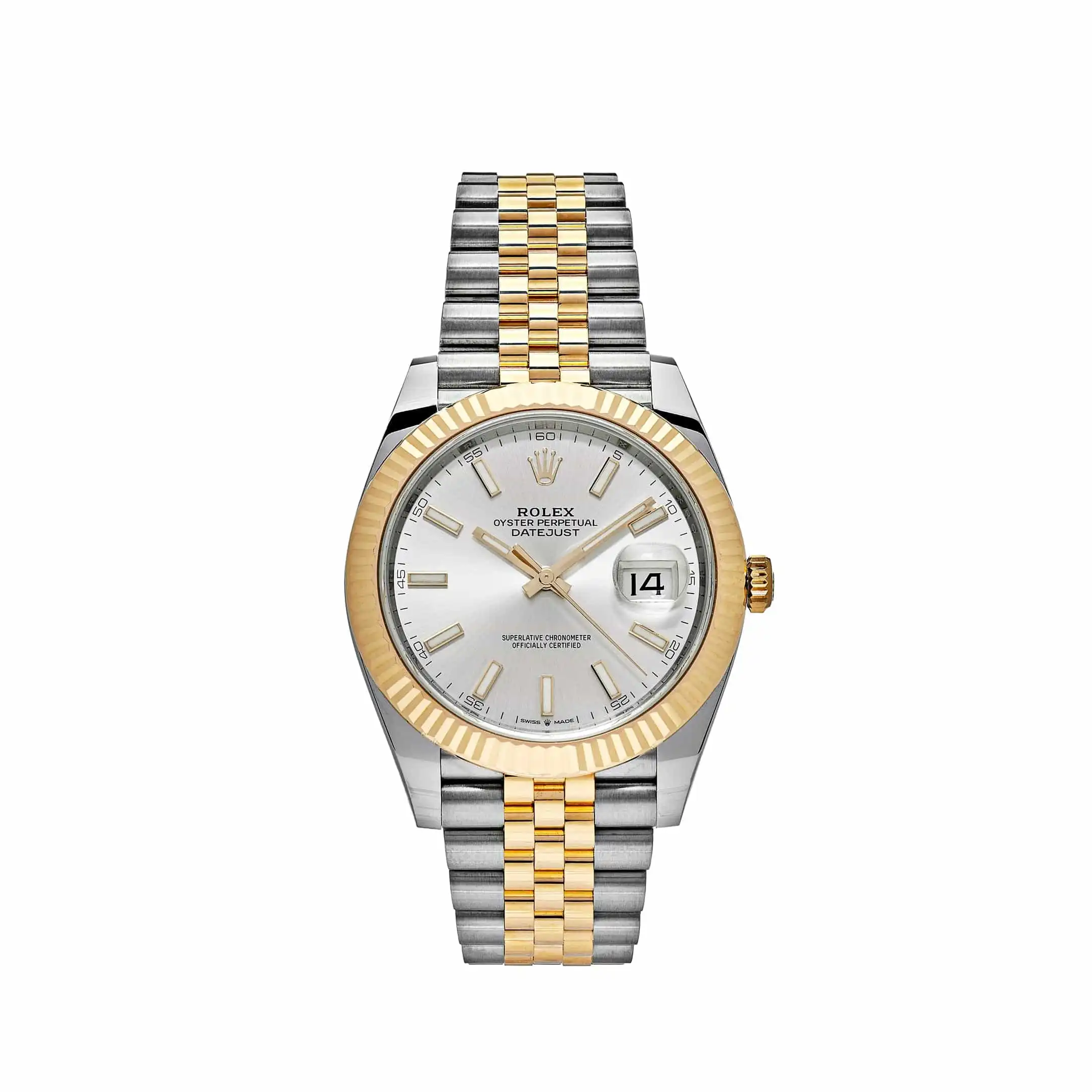 onfgshtukwx.webp Rolex Datejust Replica 126333 Yellow Gold Stainless Steel Silver Dial - Image 1