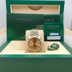 Rolex Datejust Replica 126333 Yellow Gold Stainless Steel Champagne Diamond Di - Image 2