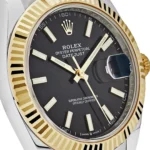 Rolex Datejust Replica 126333 Yellow Gold Stainless Steel Black Dial Oyster - Image 5
