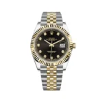 Rolex Datejust Replica 126333 Yellow Gold & Stainless Steel Black Diamond Dial