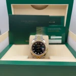 Rolex Datejust Replica 126333 Yellow Gold & Stainless Steel Black Diamond Dial - Image 3