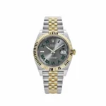 Rolex Datejust Replica 126333 Wimbledon Yellow Gold Stainless Steel Slate Dial Jubilee