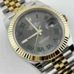 Rolex Datejust Replica 126333 Wimbledon Yellow Gold Stainless Steel Slate Dial Jubilee - Image 3