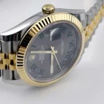 Rolex Datejust Replica 126333 Wimbledon Yellow Gold Stainless Steel Slate Dial Jubilee - Image 6