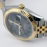 Rolex Datejust Replica 126333 Wimbledon Yellow Gold Stainless Steel Slate Dial Jubilee - Image 7