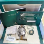 Rolex Datejust Replica 126333 Wimbledon Yellow Gold Stainless Steel Slate Dial Jubilee - Image 12
