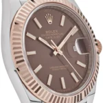 Rolex Datejust Replica 126331 Two-Toned Rose Gold Stainless Steel Brown Dial - Image 5